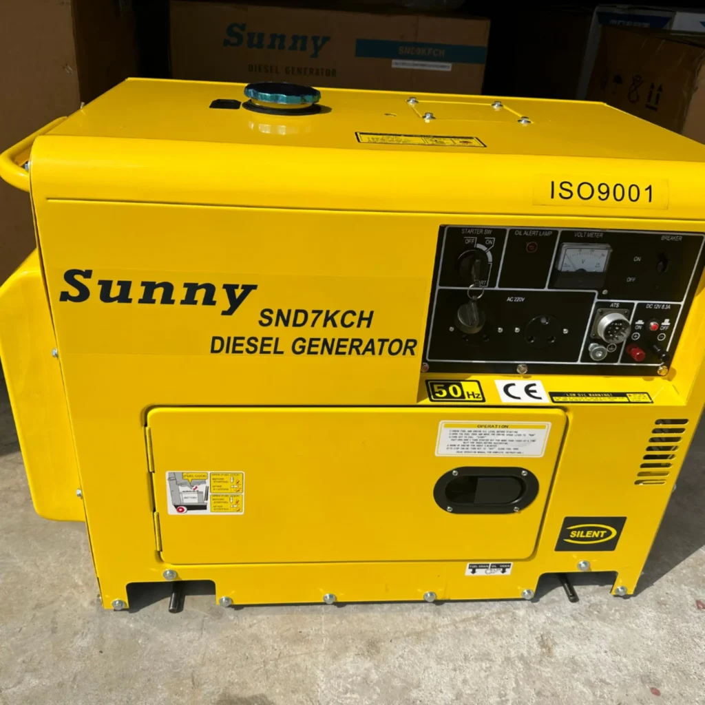 7kva Silent Diesel generator 5kw max power SUNNY BRAND Generator